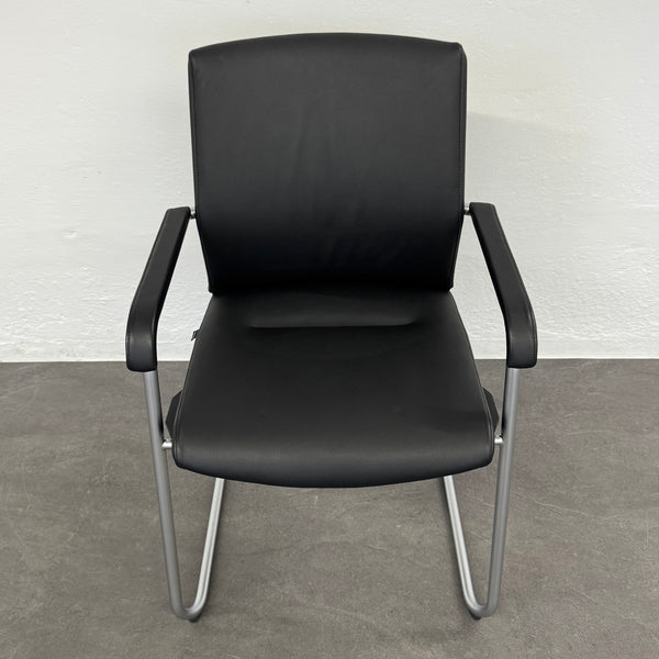 Wilkhahn 178/71 On Freischwinger Leder Schwarz