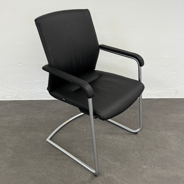 Wilkhahn 178/71 On Freischwinger Leder Schwarz