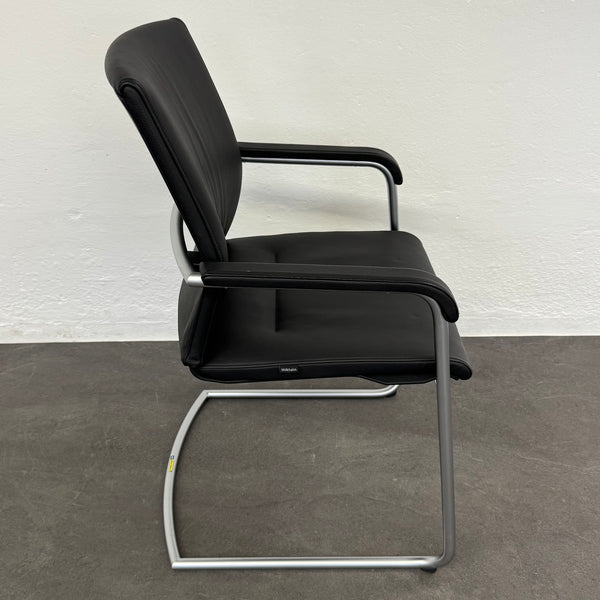 Wilkhahn 178/71 On Freischwinger Leder Schwarz