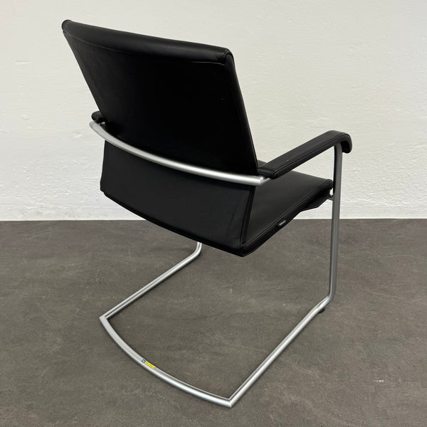 Wilkhahn 178/71 On Freischwinger Leder Schwarz