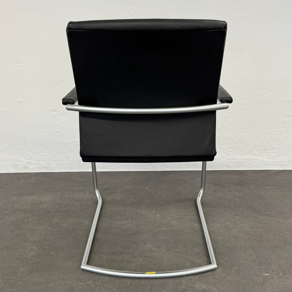 Wilkhahn 178/71 On Freischwinger Leder Schwarz