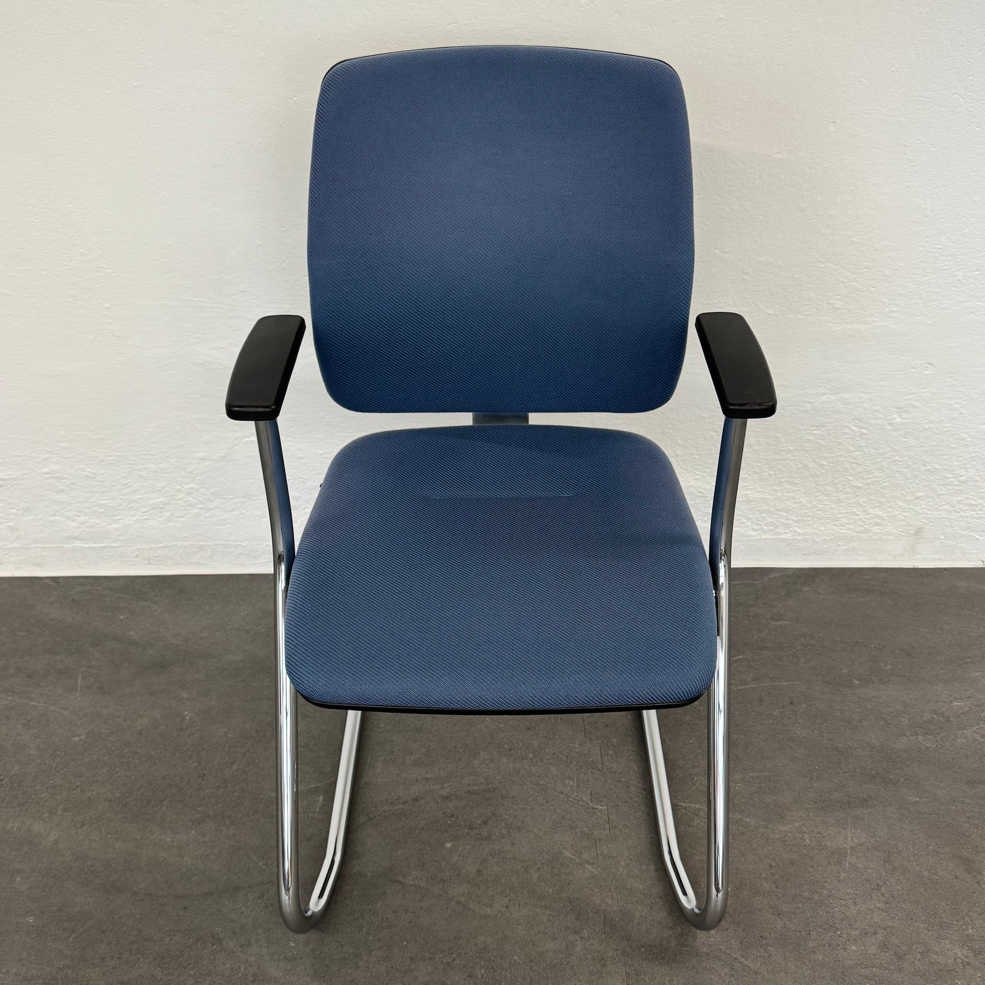Sedus Early Bird Freischwinger mit Stoffbezug blau - 6038809