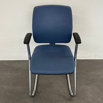 Sedus Early Bird Freischwinger mit Stoffbezug blau - 6038809