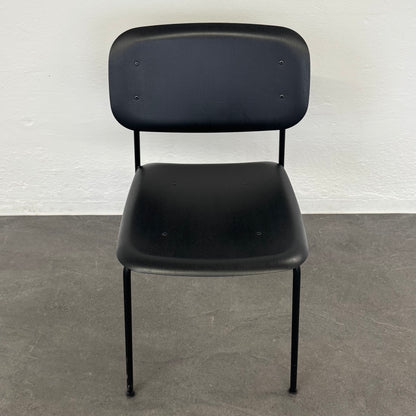 Hay Soft Edge 40 Stuhl mit Holzschale schwarz lackiert