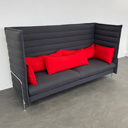 Vitra Alcove Plus Sofa 3-Seater mit Roten Kissen - 6038817