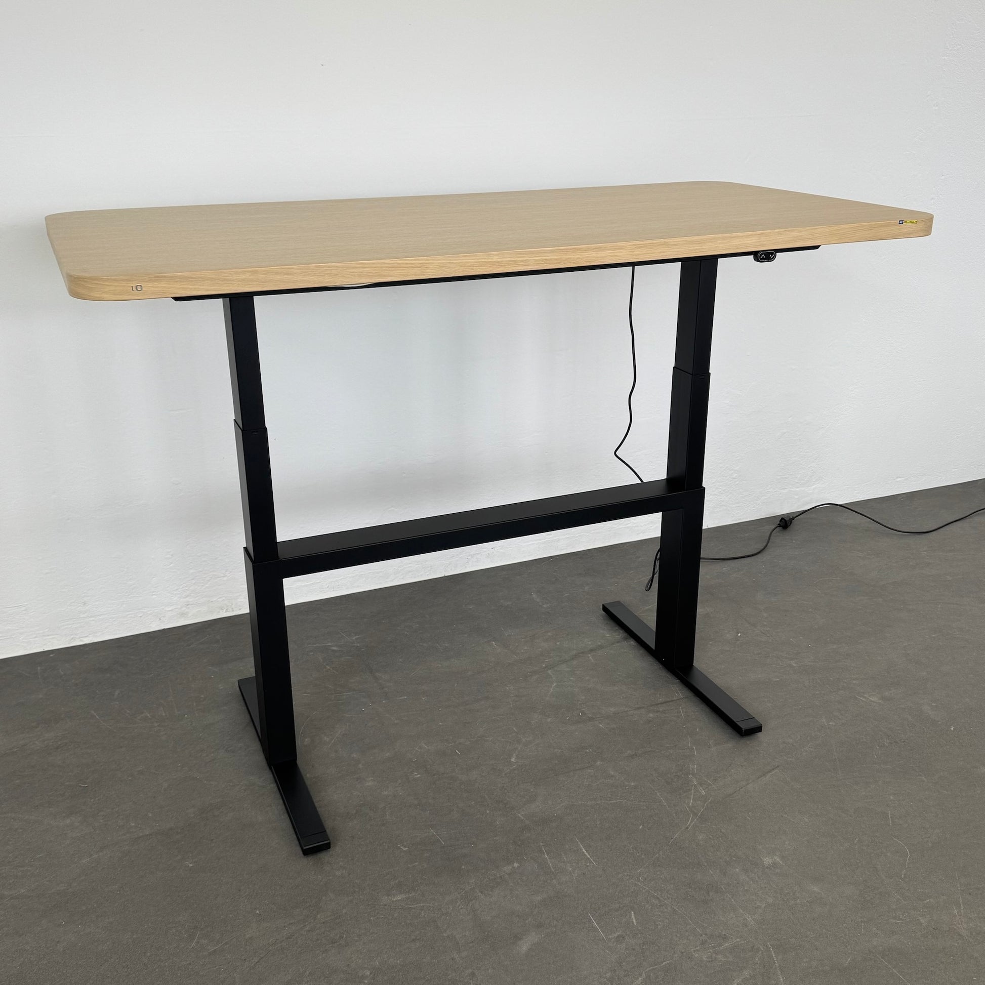 Lista Office LO Choice Sitz-Steh-Schreibtisch mit Gestell Schwarz - 6038832
