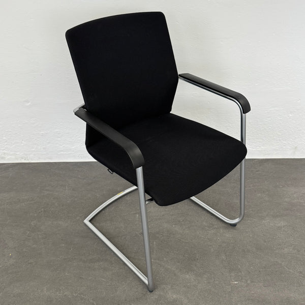 Wilkhahn 178/7 On Freischwinger Stoff Schwarz Mesh