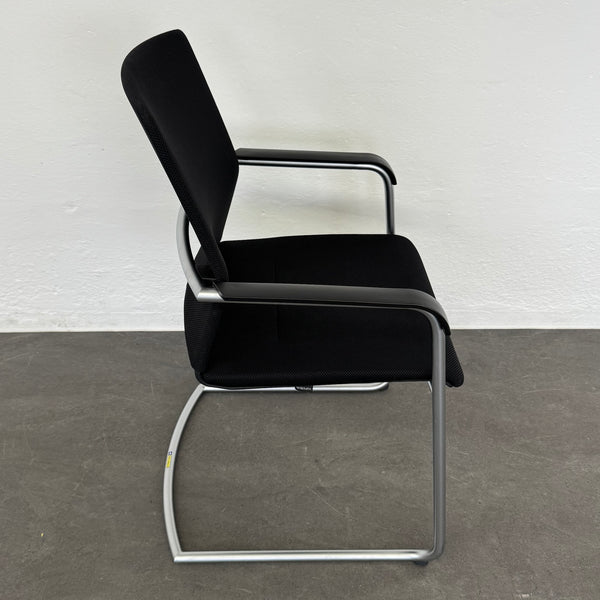 Wilkhahn 178/7 On Freischwinger Stoff Schwarz Mesh