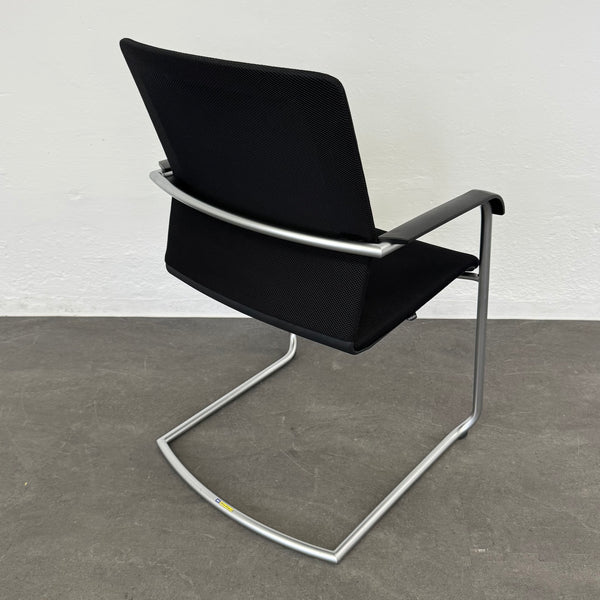 Wilkhahn 178/7 On Freischwinger Stoff Schwarz Mesh