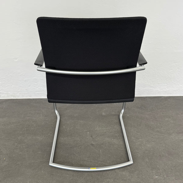 Wilkhahn 178/7 On Freischwinger Stoff Schwarz Mesh