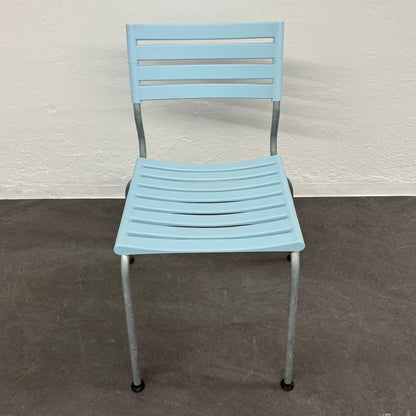 Moobel Classic Gartenstuhl aus Kunststoff in Hellblau - 6038852