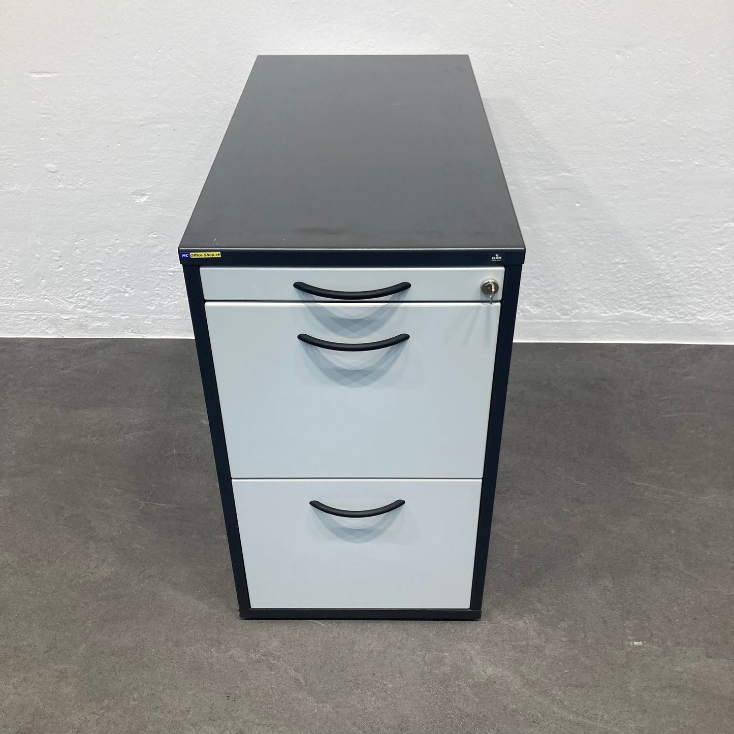 Elan Euroffice Beistell-Korpus aus Spanplatte Anthrazit und Lichtgrau - 6038857