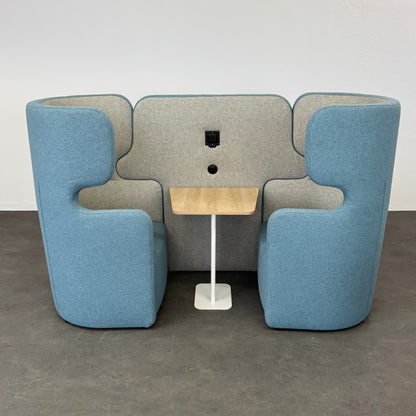 Bisley Vivo Sitzgruppe mit Tisch Stoffbezug Grau/Blau - 6038903