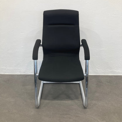 Girsberger Trilax Freischwinger mit Stoffbezug Schwarz - 6038911