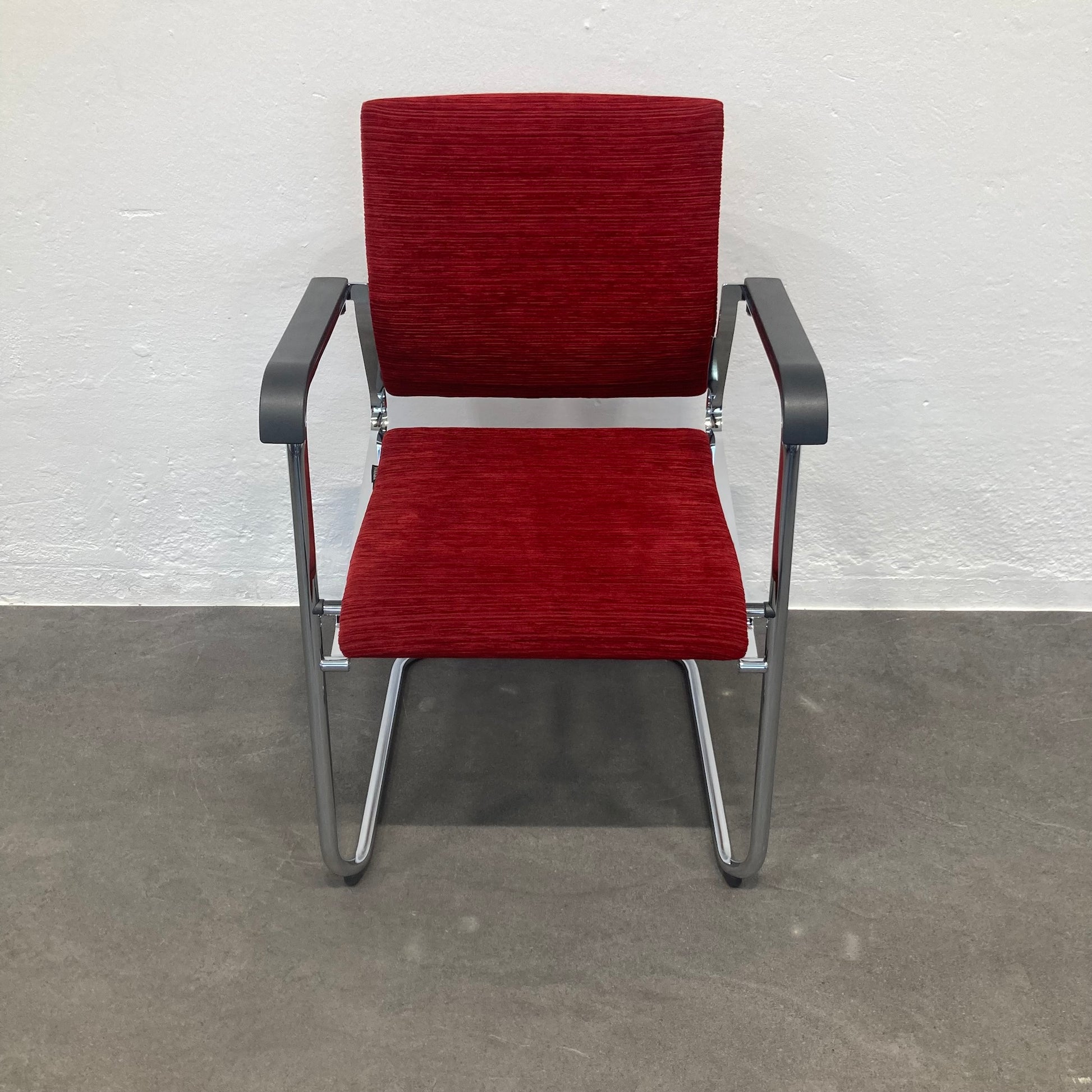 Wilkhahn Sito Freischwinger Stoffbezug Rot gemustert - 6038916