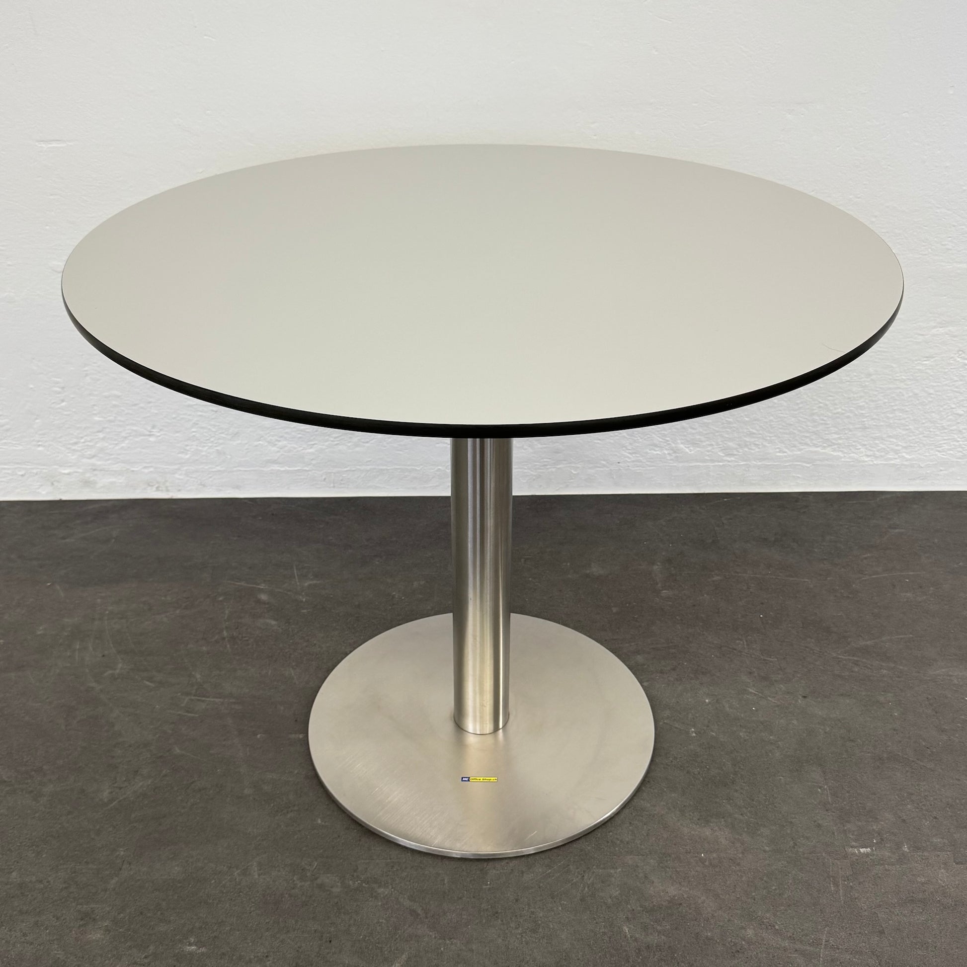 Top Design Bistrotisch mit Tischplatte in Grau mit schwarzer Kante - 6038929