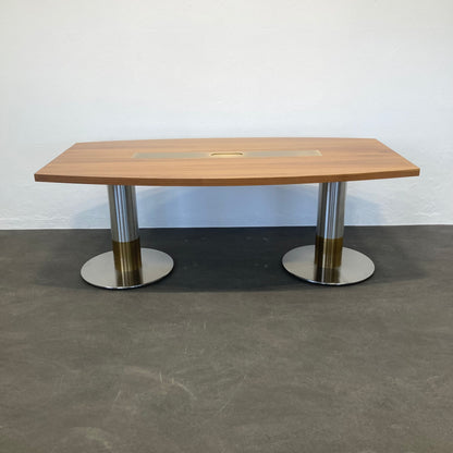 Wilkhahn Exklusiv Sitzungstisch aus Spanplatte Nussbaumfurnier - 6038932