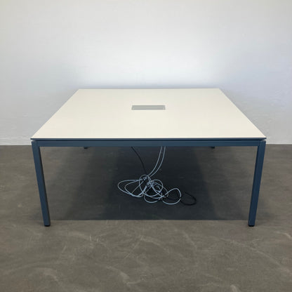 Lista Office LO Motion Sitzungstisch Tischplatte Weiss mit anthraziter Kante - 6038934
