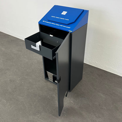 Office Tool Footman Sammelbehälter für Papier mit ausziehbarer Halterung für Abfallsäcke - 6038943