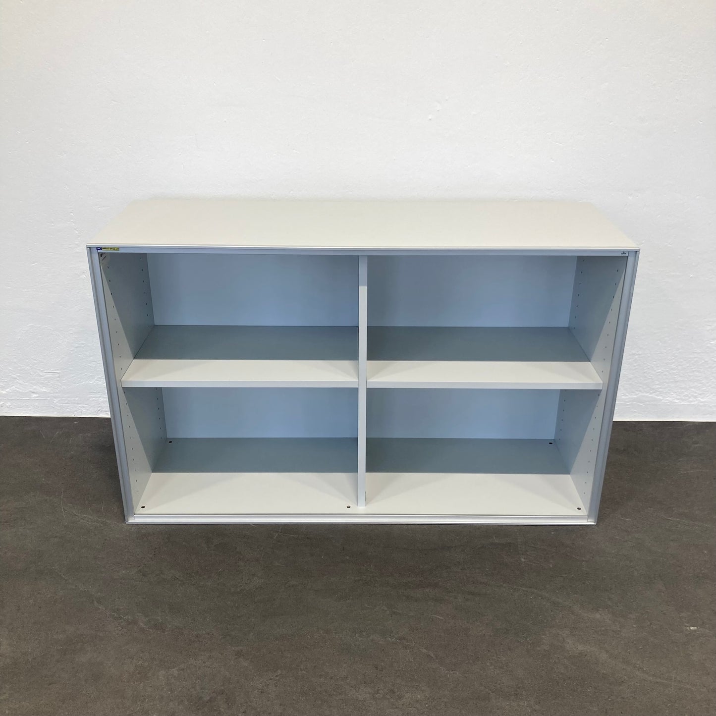 Elan New City Ordner-Regal aus Spanplatte Lichtgrau mit Alu-Kante - 6038972