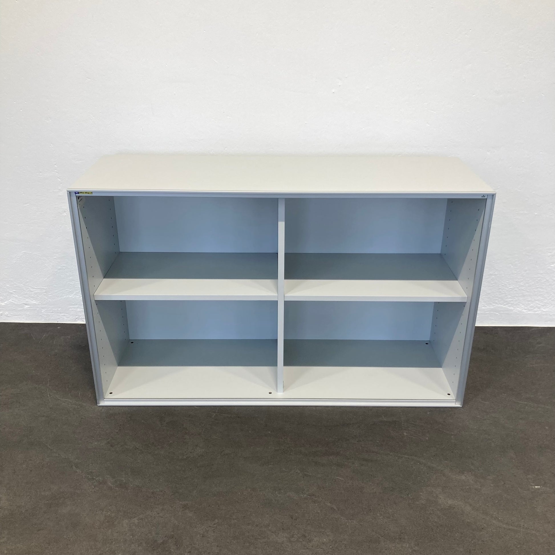 Elan New City Ordner-Regal aus Spanplatte Lichtgrau mit Alu-Kante - 6038972