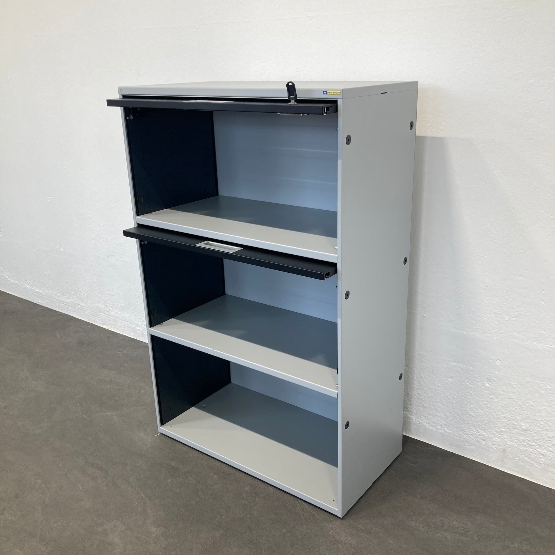 Lista Office LO Qub Modul-Kombination Ansicht mit Klappen offen von rechts - 6038978