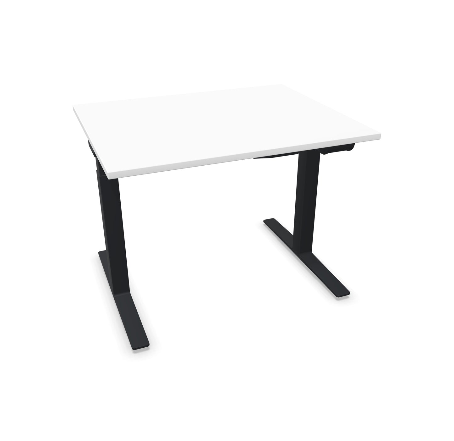 TALO.YOU Sitz-Steh-Schreibtisch mit Gaslift 1000x800mm Tischplatte Weiss - Gestell Schwarz - 6039039