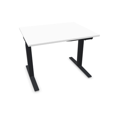 TALO.YOU Sitz-Steh-Schreibtisch mit Gaslift 1000x800mm Tischplatte Weiss - Gestell Schwarz - 6039039