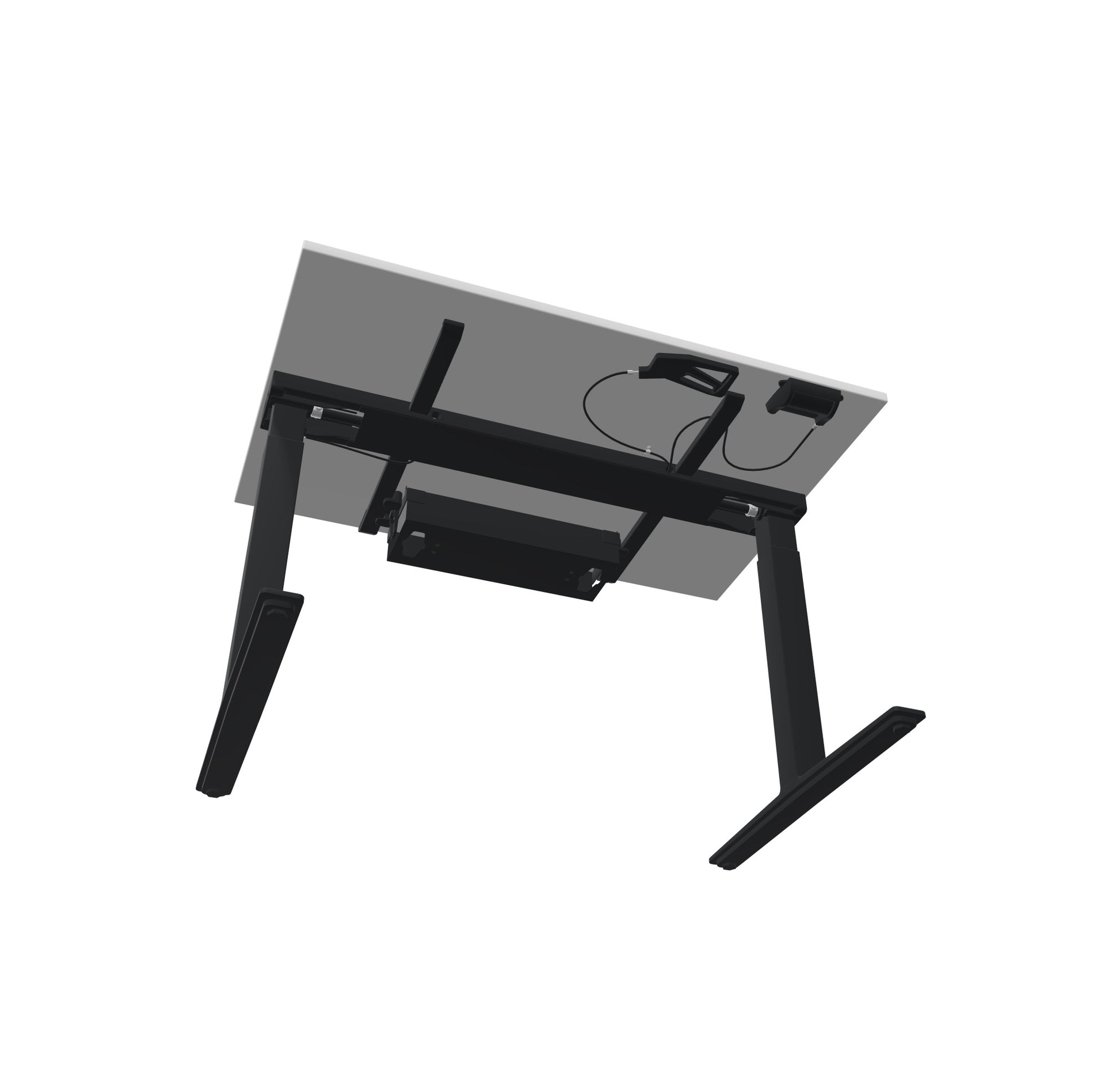 TALO.YOU Sitz-Steh-Schreibtisch mit Gaslift Ansicht von Unten - 6039039