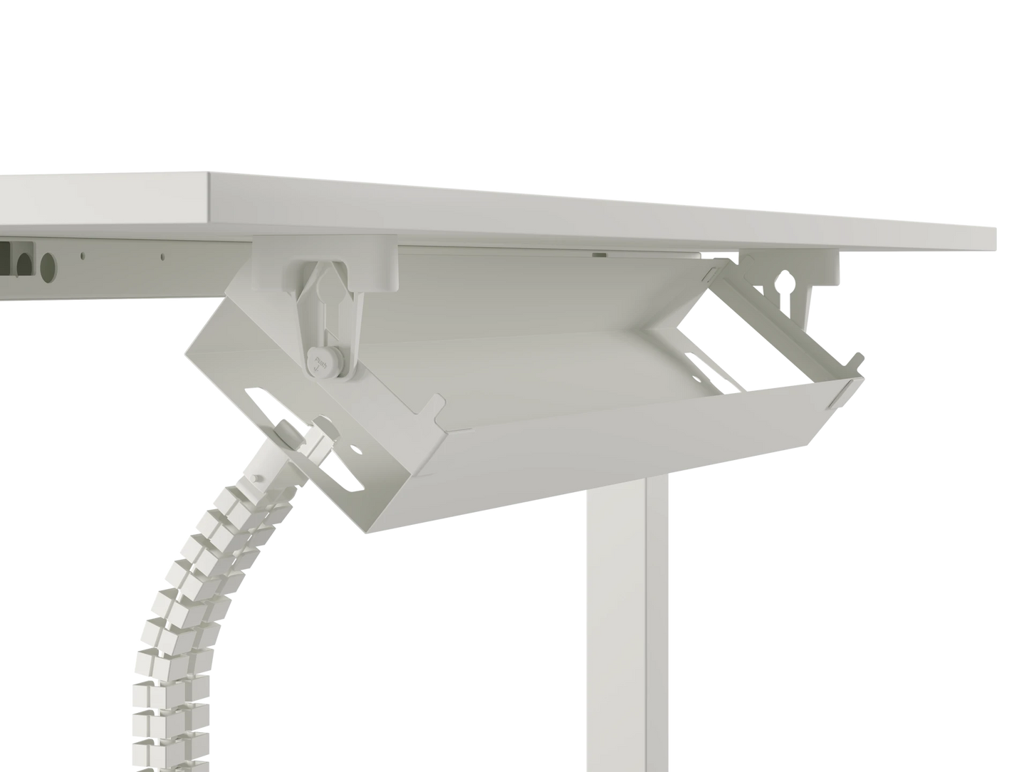 TALO.YOU Sitz-Steh-Schreibtisch mit Gaslift Detailfoto abklappbare Kabelwanne - 6039039