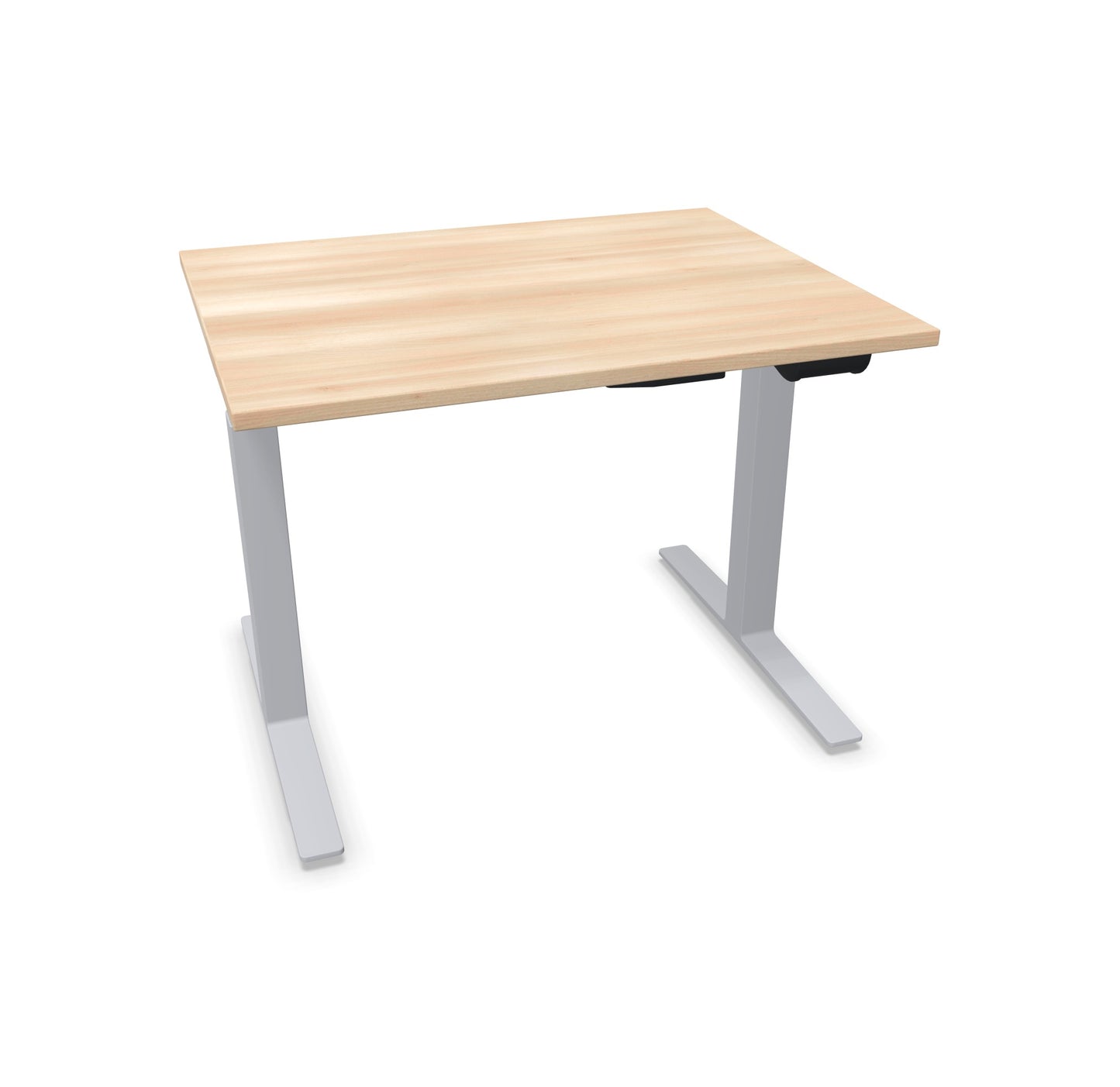 TALO.YOU Sitz-Steh-Schreibtisch mit Gaslift 1000x800mm Tischplatte Akaziendekor - Gestell Silbergrau - 6039048