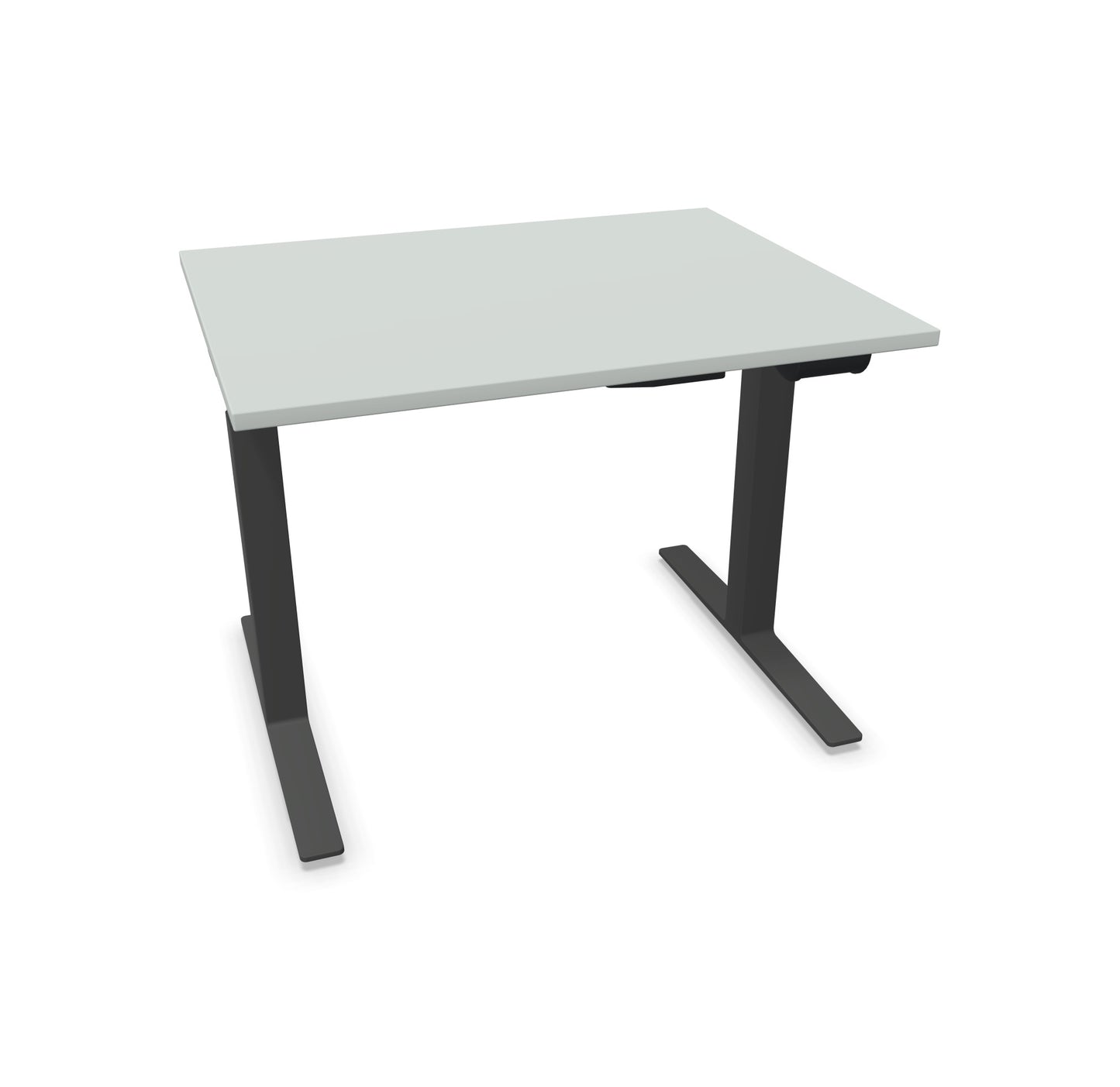 TALO.YOU Sitz-Steh-Schreibtisch mit Gaslift 1000x800mm Tischplatte Lichtgrau - Gestell Anthrazit - 6039052