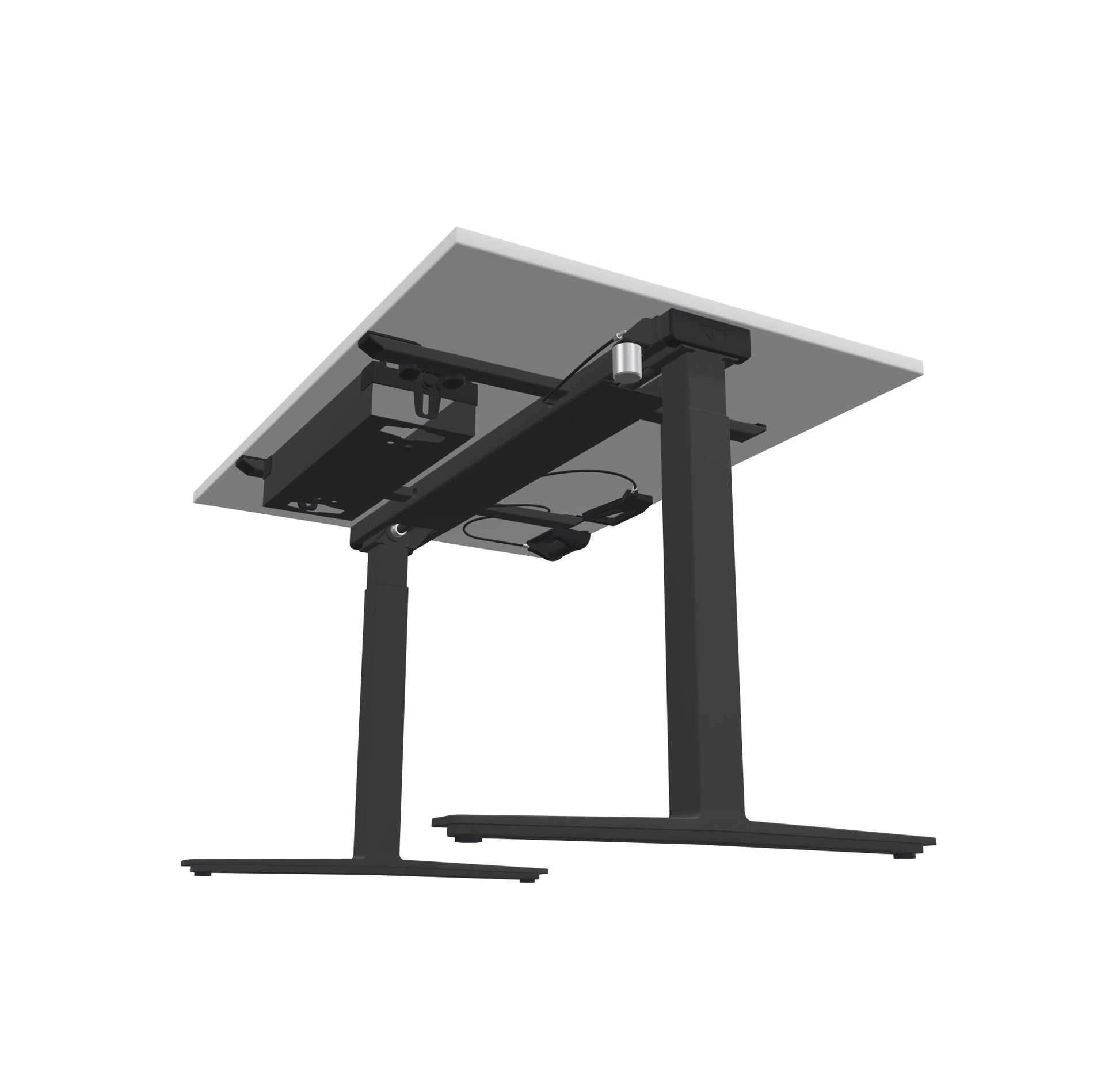 TALO.YOU Sitz-Steh-Schreibtisch mit Gaslift seitliche Ansicht von unten - 6039052