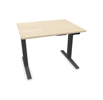 TALO.YOU Sitz-Steh-Schreibtisch mit Gaslift 1000x800mm Tischplatte Ahorndekor - Gestell Anthrazit - 6039053