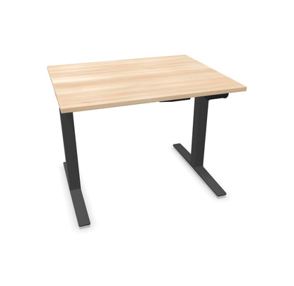 TALO.YOU Sitz-Steh-Schreibtisch mit Gaslift 1000x800mm Tischplatte Akaziendekor - Gestell Anthrazit - 6039054