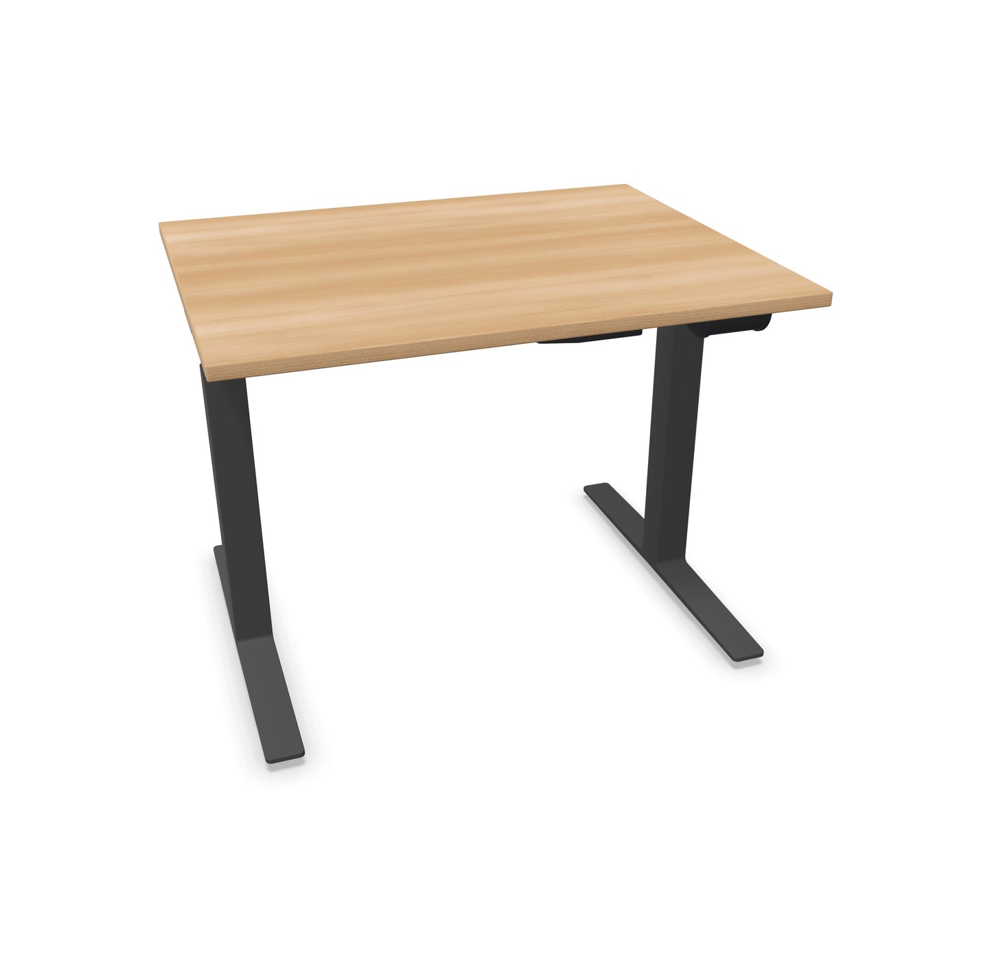 TALO.YOU Sitz-Steh-Schreibtisch mit Gaslift 1000x800mm Tischplatte Buchendekor - Gestell Anthrazit - 6039055