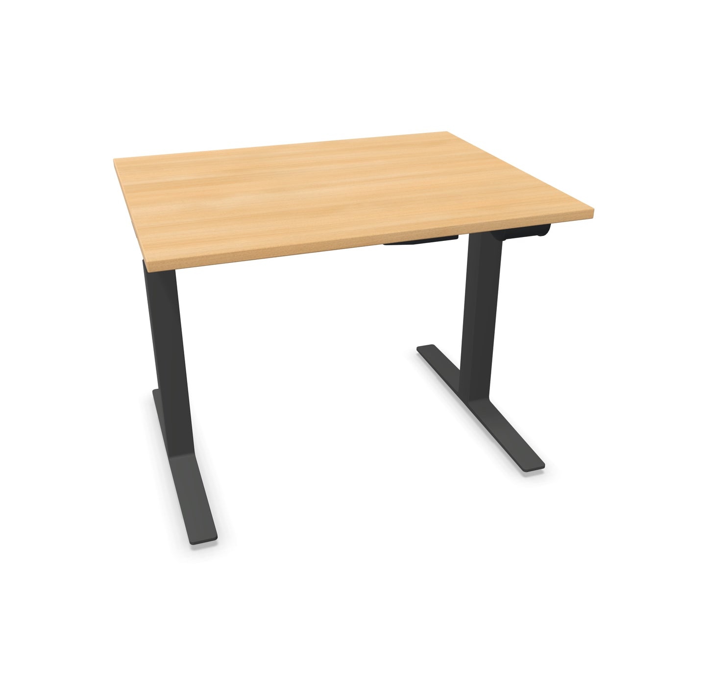 TALO.YOU Sitz-Steh-Schreibtisch mit Gaslift 1000x800mm Tischplatte Eichendekor - Gestell Anthrazit - 6039056