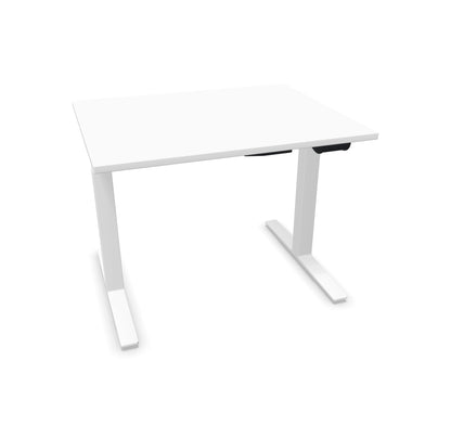 TALO.YOU Sitz-Steh-Schreibtisch mit Gaslift 1000x800mm Tischplatte Weiss - Gestell Weiss - 6039057
