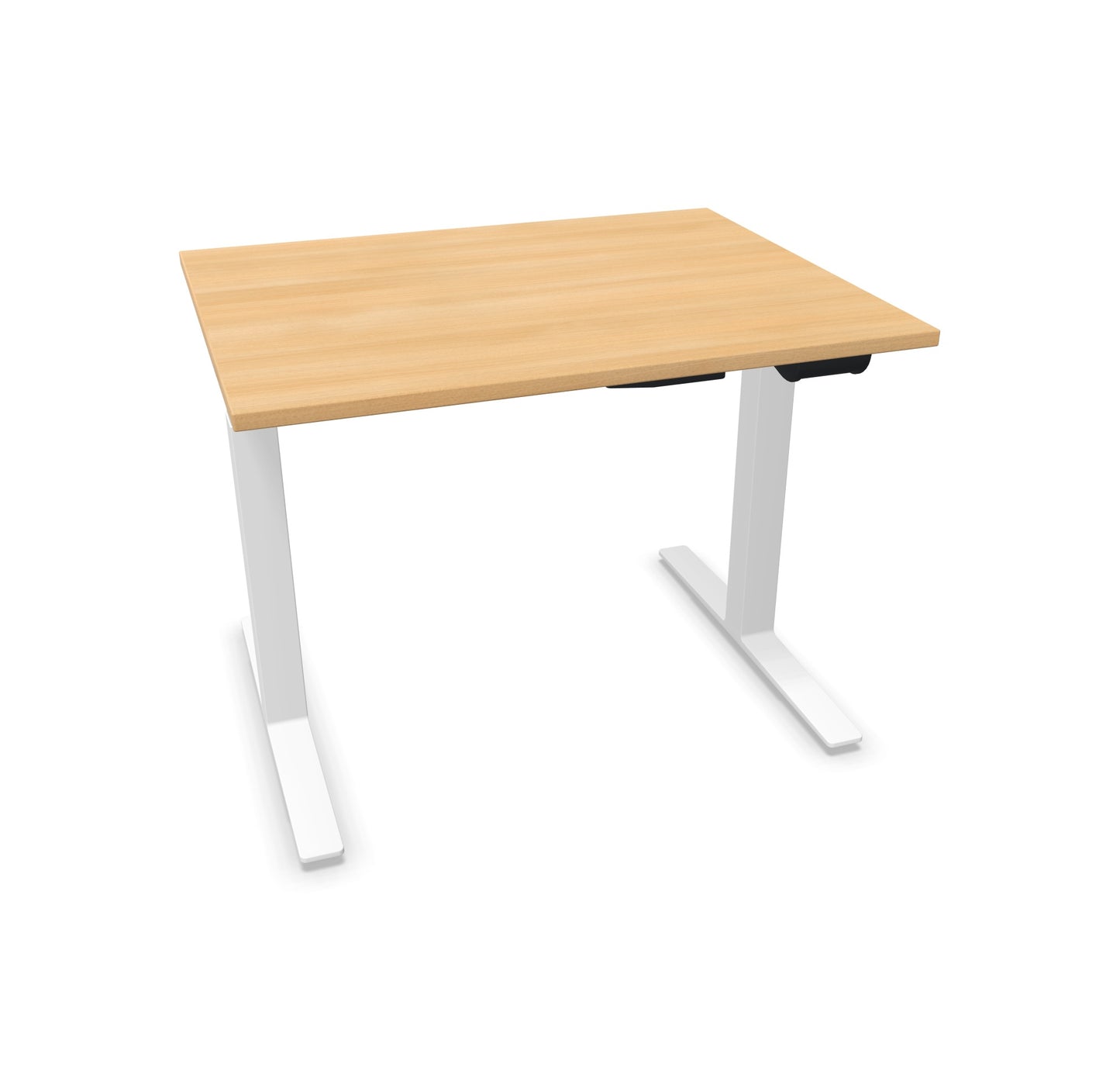 TALO.YOU Sitz-Steh-Schreibtisch mit Gaslift 1000x800mm Tischplatte Eichendekor - Gestell Weiss - 6039062