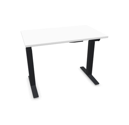 TALO.YOU Sitz-Steh-Schreibtisch mit Gaslift 1000x600mm Tischplatte Weiss - Gestell Schwarz - 6039063