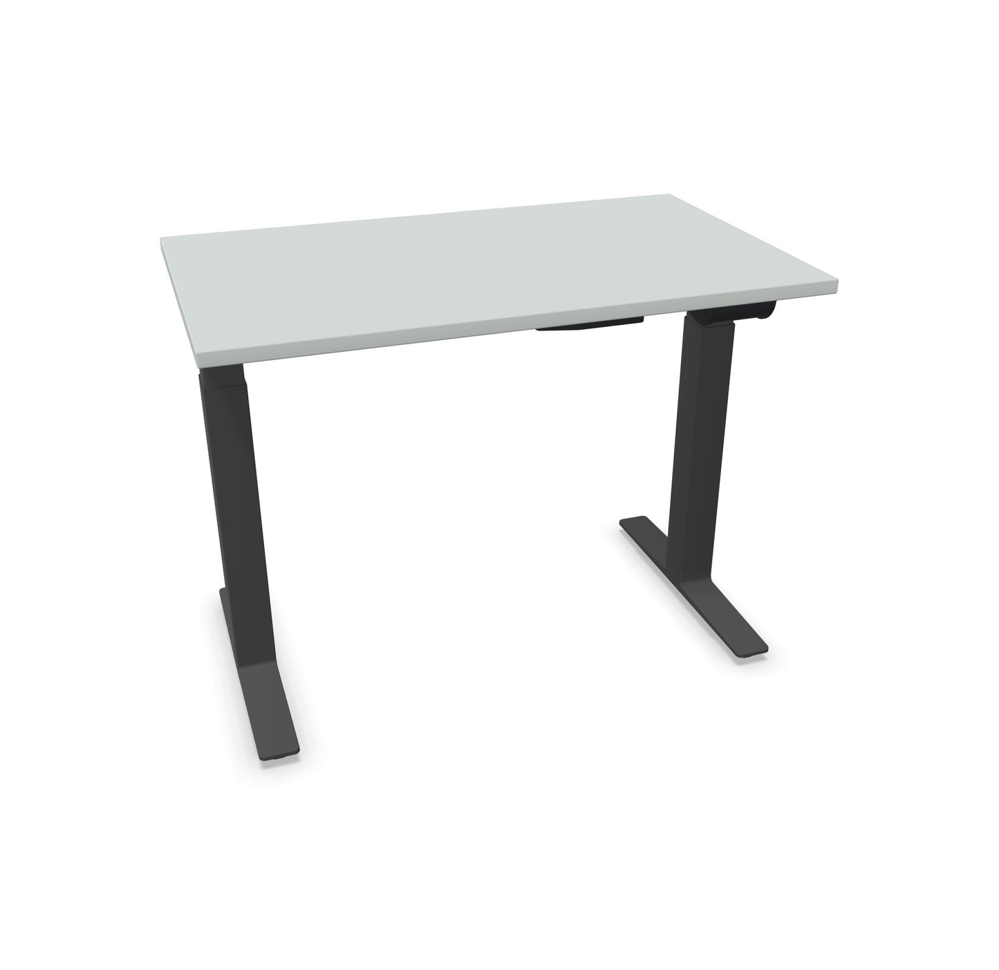 TALO.YOU Sitz-Steh-Schreibtisch mit Gaslift 1000x600mm Tischplatte Lichtgrau - Gestell Anthrazit - 6039076