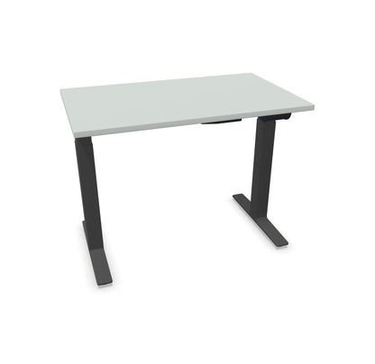 TALO.YOU Sitz-Steh-Schreibtisch mit Gaslift 1000x600mm Tischplatte Lichtgrau - Gestell Anthrazit - 6039076