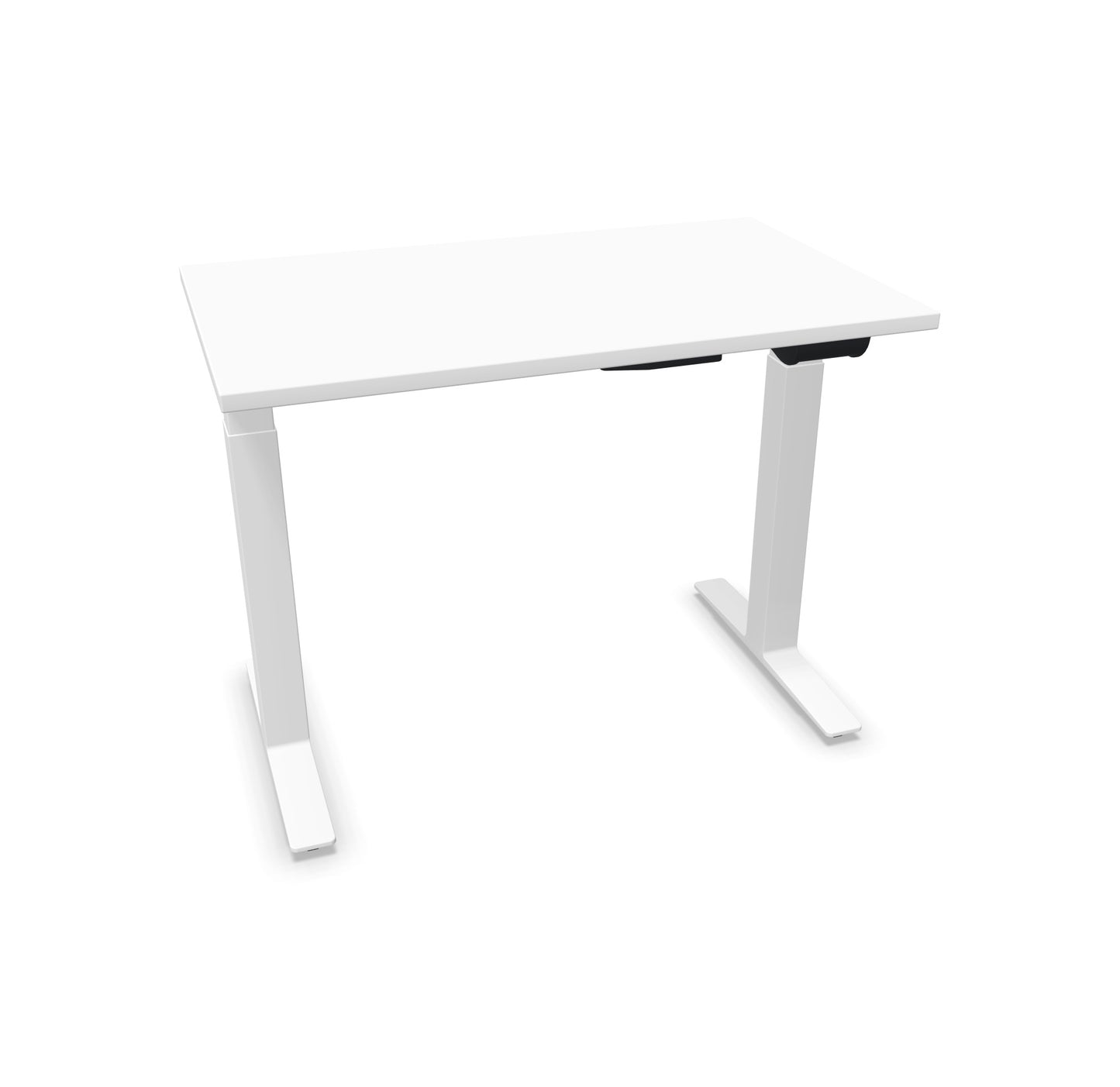 TALO.YOU Sitz-Steh-Schreibtisch mit Gaslift 1000x600mm Tischplatte Weiss - Gestell Weiss - 6039081