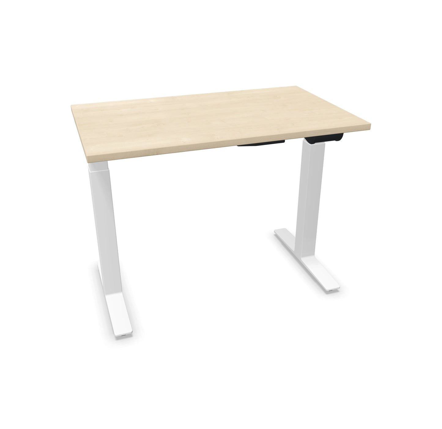 TALO.YOU Sitz-Steh-Schreibtisch mit Gaslift 1000x600mm Tischplatte Ahorndekor - Gestell Weiss - 6039083
