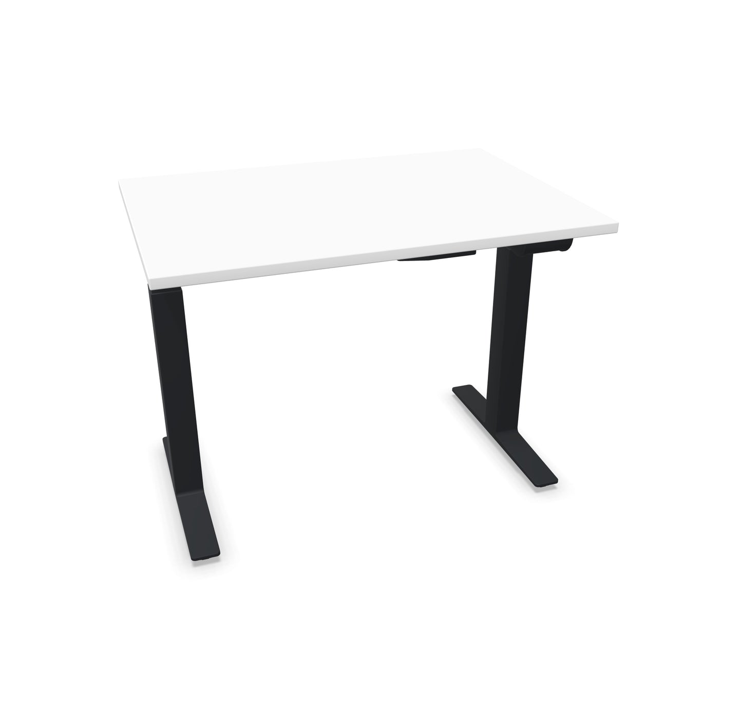 TALO.YOU Sitz-Steh-Schreibtisch mit Gaslift 1000x700mm Tischplatte Weiss - Gestell Schwarz - 6039087