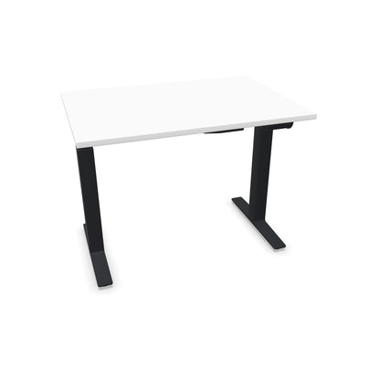 TALO.YOU Sitz-Steh-Schreibtisch mit Gaslift 1000x700mm Tischplatte Weiss - Gestell Schwarz - 6039087
