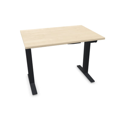 TALO.YOU Sitz-Steh-Schreibtisch mit Gaslift 1000x700mm Tischplatte Ahorndekor - Gestell Schwarz - 6039089