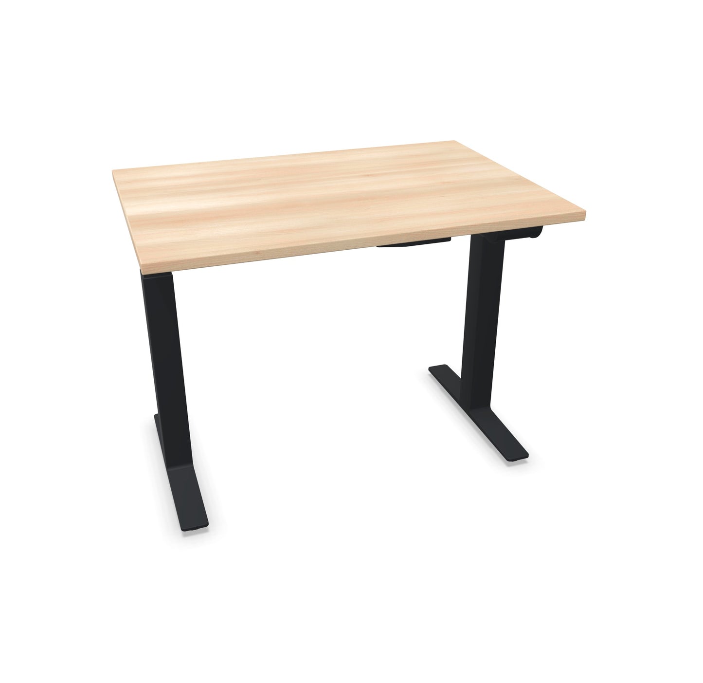 TALO.YOU Sitz-Steh-Schreibtisch mit Gaslift 1000x700mm Tischplatte Akaziendekor - Gestell Schwarz - 6039090