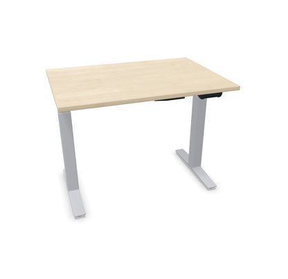 TALO.YOU Sitz-Steh-Schreibtisch mit Gaslift 1000x700mm Tischplatte Ahorndekor - Gestell Silbergrau - 6039095
