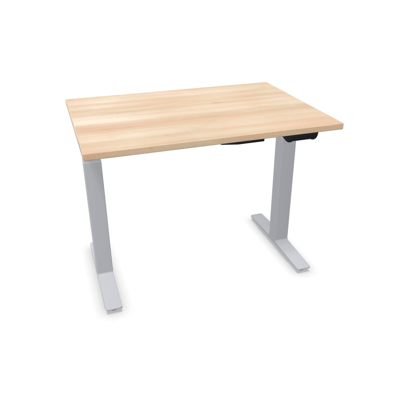 TALO.YOU Sitz-Steh-Schreibtisch mit Gaslift 1000x700mm Tischplatte Akaziendekor - Gestell Silbergrau - 6039096